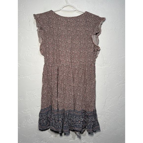 American Eagle flowy ruffle paisley dolman sleeve tunic‎ blouse womens XXL boho - Picture 6 of 10